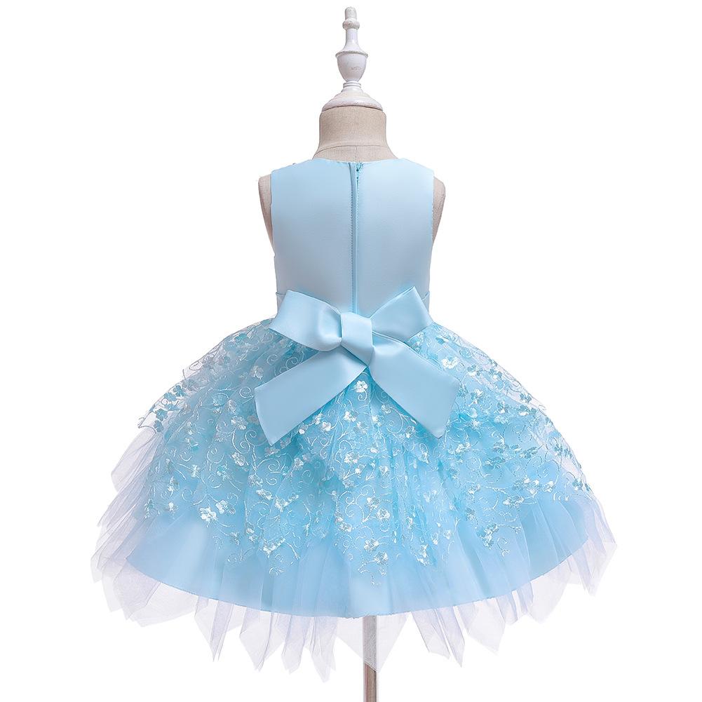 Detské princeznovské nadýchané šaty Darčeky pre malé dievčatká Módne šaty Trblietavé detské narodeninové šaty Elegantné jemné spoločenské šaty Plesové šaty pre dievčatá