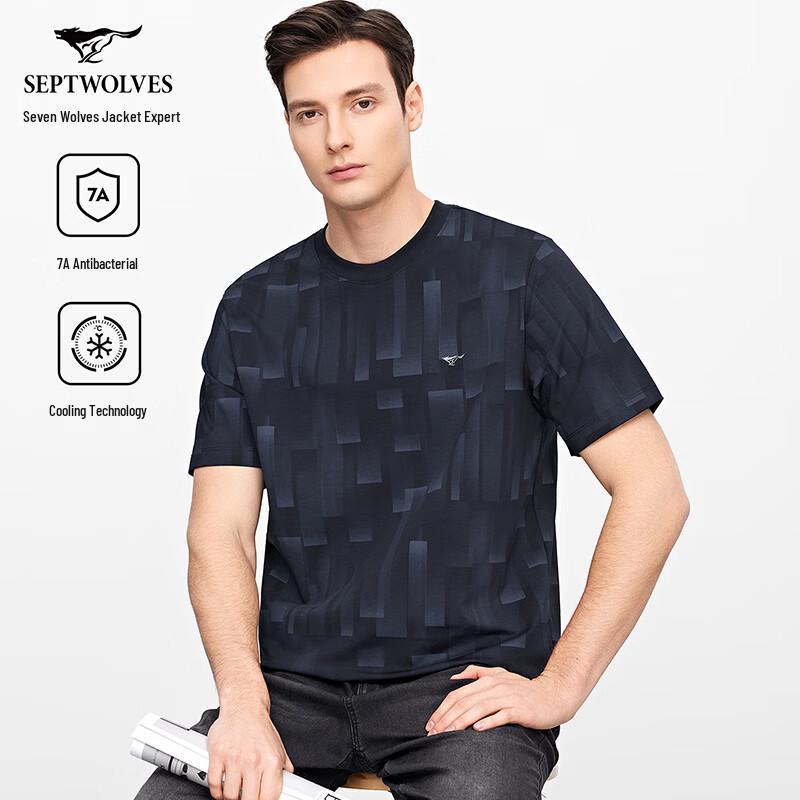 Septwolves Men s Antibacterial Cool Touch Short-Sleeve T-Shirt 175/92A