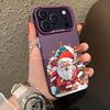 IMD Christmas Tree & Santa Case for iPhone 17 16 15 14 Pro Max/13 Shockproof Hard Cover with Fade-Resistant Design
