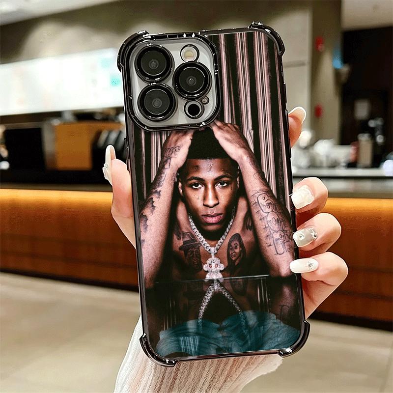 Rapper YoungBoy Soft Phone Case For iPhone 15 16 17 Air 14 Pro Max 16E Plus 13 12 Mini Plating Anti-Fall Fundas