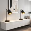 Table Lamp Set, 2 Pieces, Modern Lamps with USB-A and USB-C Port for Bedroom, Living Room & Office, Black