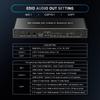 4k120Hz Hdmi2.1 Switch USB-C DP 4 in 1 OUT HDCP 2.3  4-Port HDMI Switcher with Audio Extractor Vision Remote Control