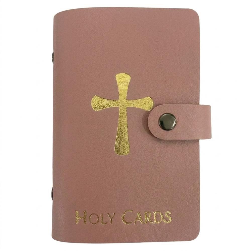 40 Slots Prayer Card Holder PU Leather Mini Saints Cards Wallet Unisex Card Collection Case  Travel