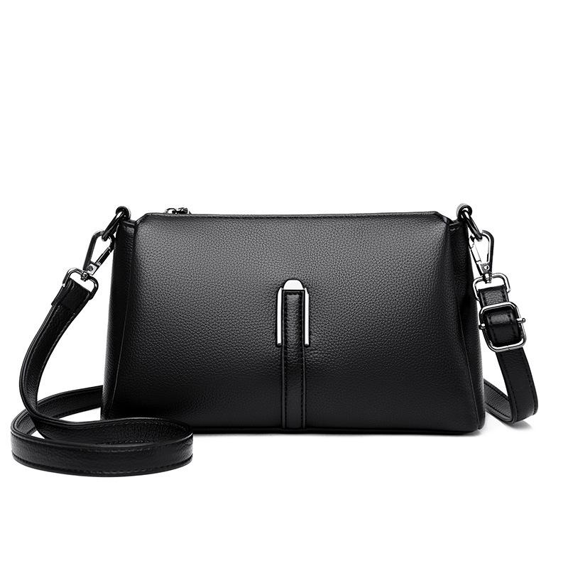 2026 Women's Versatile Crossbody Bag: Multi-layer, Large Capacity, Soft Leather, Small Square Design for Underarm or Shoulder