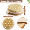 Body Brush for Bathing and Dry Brushing with Hand Strap | Circular Shower Brush with Bristles and Massage Nodes