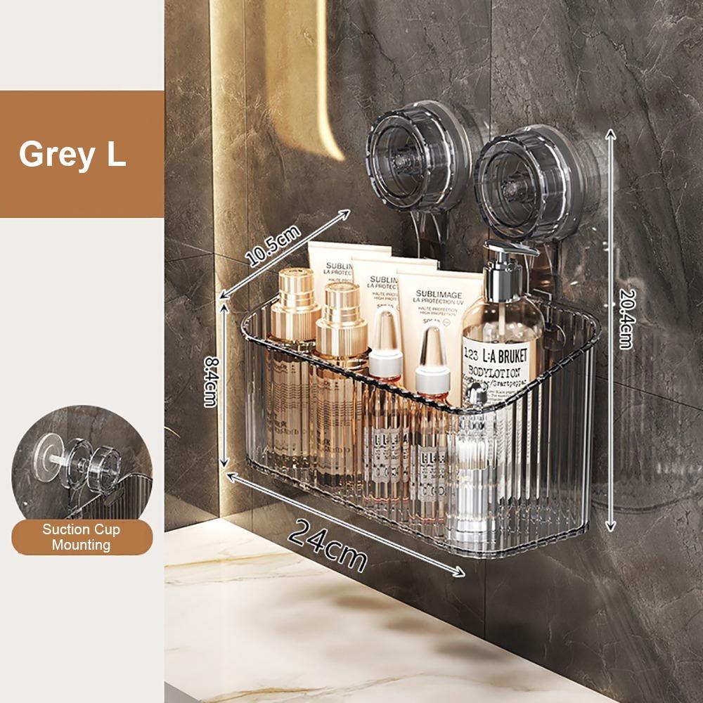 1 Stück Hängendes Saugbecher-Aufbewahrungsregal Kosmetik-Organizer Küchen-Badezimmer-Zubehör