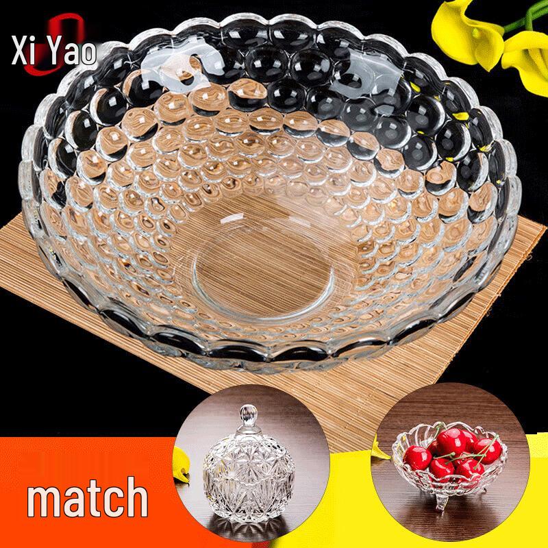 Xiyao European Crystal Glass Fruit & Candy Bowl Set