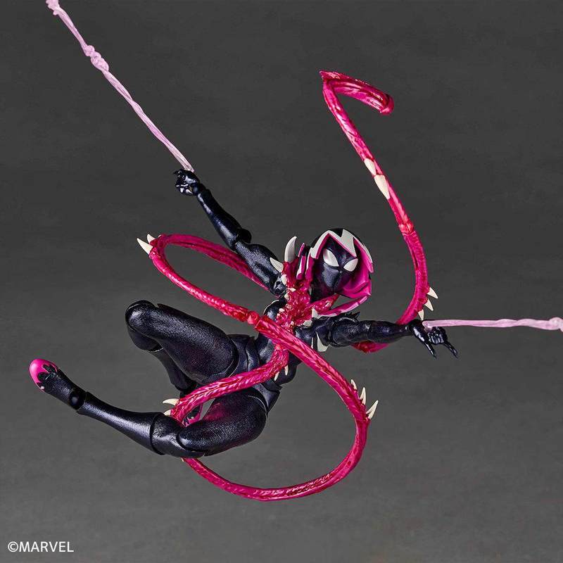 Kaiyodo Gwenom Revoltech Amazing Yamaguchi Venomized Gwen Stacy Anime Action Figure Model Collectible Gift Toys