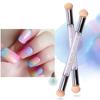 1pcs Glitter Powder Picking Dotting Gradient Pen Brush + 4 Sponge Art Tool