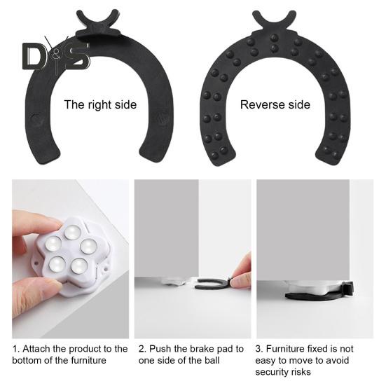 4 Pcs Paste Type Caster Wheels Universal Casters for Furniture 360 Degree Swivel Casters for Office Home Furniture Appliance