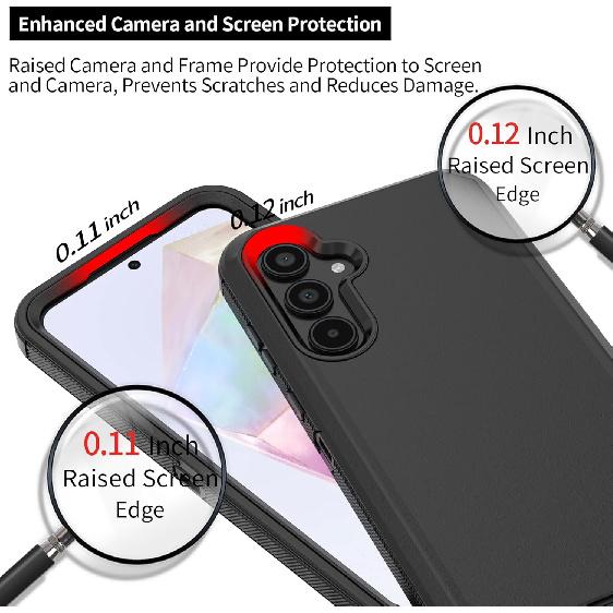 Compatible with Samsung Galaxy A35 Case, with Belt Clip Holster Heavy Duty Rugged Shockproof Full Body Protection Kickstand Cover for Samsung Galaxy