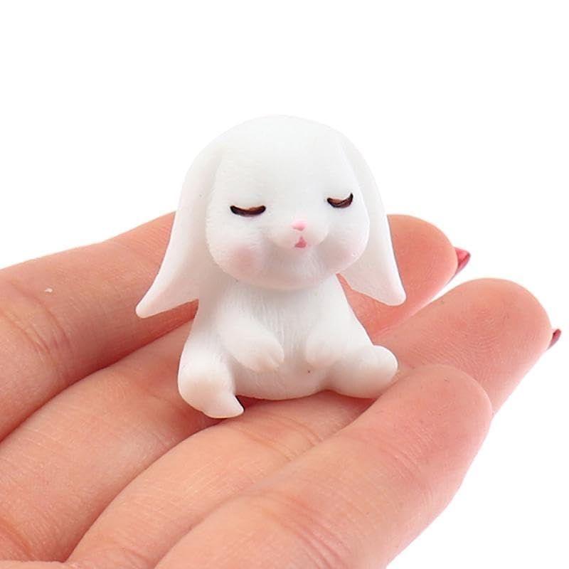 7 Stück Hasen Miniatur Dekoartikel Set für Einzigartiges Geschenk, Zuhause, Wohnzimmer, Büro, Restaurantdeko, Ausstellungsstück, Perfekte Valentinstagsdekoartikel