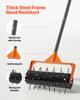 VEVOR Rolling Lawn Aerator, 15 in Manual Push Aerator Roller with 42 Spikes & 60 in Long Handle, Fillable Drum for Added Weight