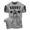 Summer European and American Men's Gym Muscle Training Letter Print Soft and Breathable Round Neck