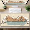 Capybara Mauspads Tastaturmatte Tisch 80x40cm Schülerschrank Gamer Schreibtisch Mauspads Teppichmatten Knitterfrei Rutschfest Schreibtischmatte