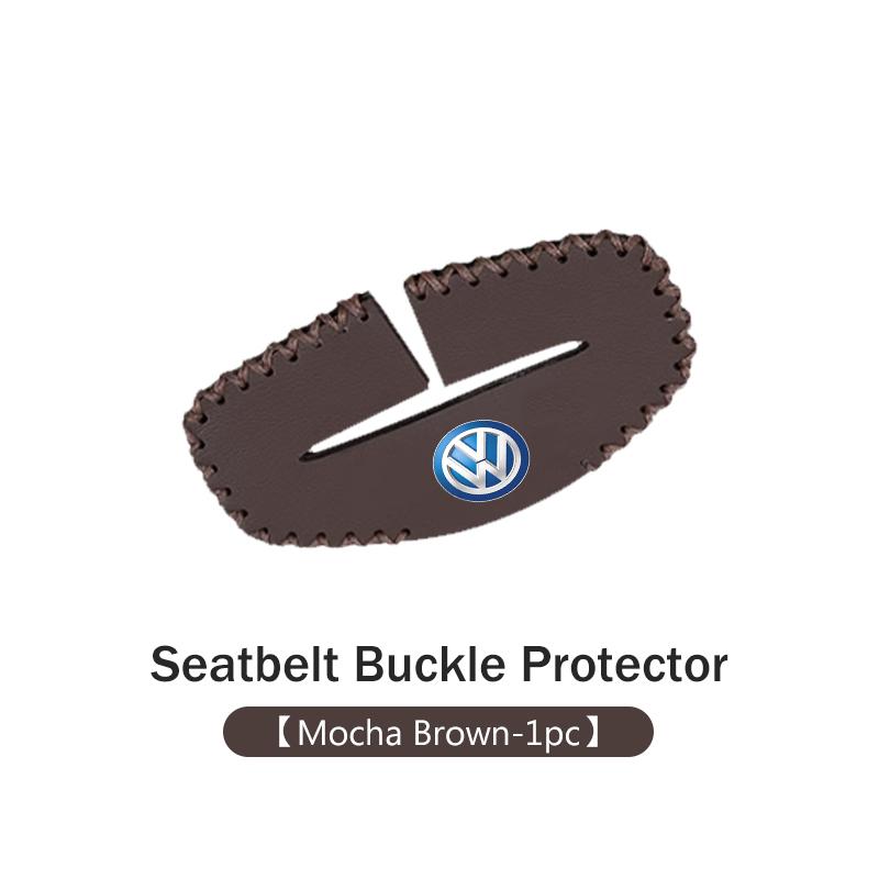 WET1 Car Seatbelt Buckle Protector Leather Anti Scratch Interior Guard For Volkswagen VW Passat Golf 4 5 6 Tiguan Polo Scirocco Jetta