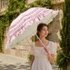 Long-Handle Sun Umbrella Elegant Automatic Open Sunshade Waterproof