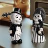 Resin Handicrafts Cartoon Skeleton Character Sculpture Suit Gentleman Bat Halloween Statue Decorative Figurines Home Decoration