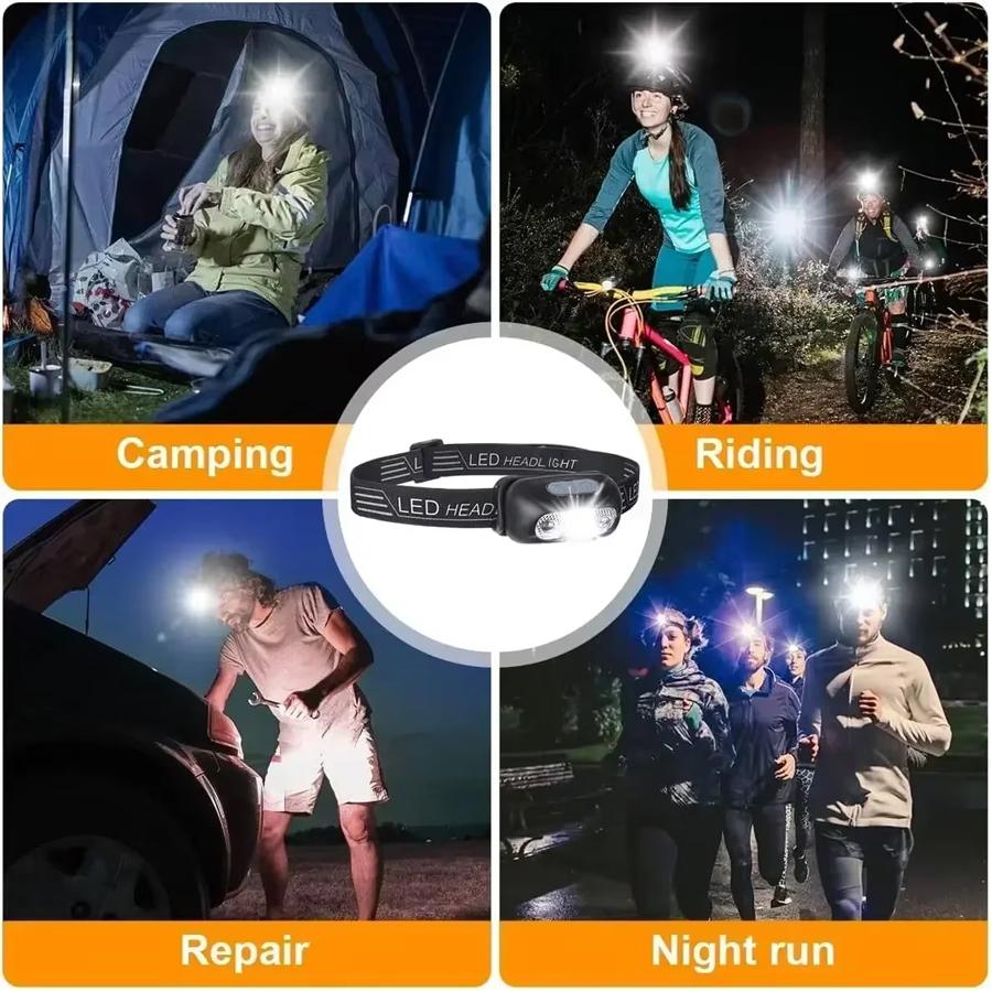 Mini Rechargeable Powerful Sensor Headlamp Fishing Camping USB Head Flashlight COB LED Head Light Torch Headlights Front Lantern