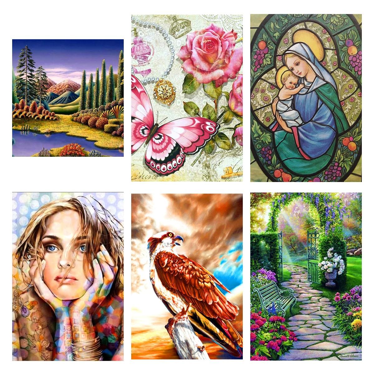 

5D DIY Алмазная картина Мозаика Абстрактная вера Граффити Полная вышивка квадратными/круглыми бриллиантами Подарок или украшение