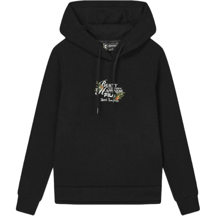 

FILA X Rousseau Heritage Series Casual Comfortable Knitted Long Sleeve Sweatshirt Women sweatshirt Black F11W448213F-BK S