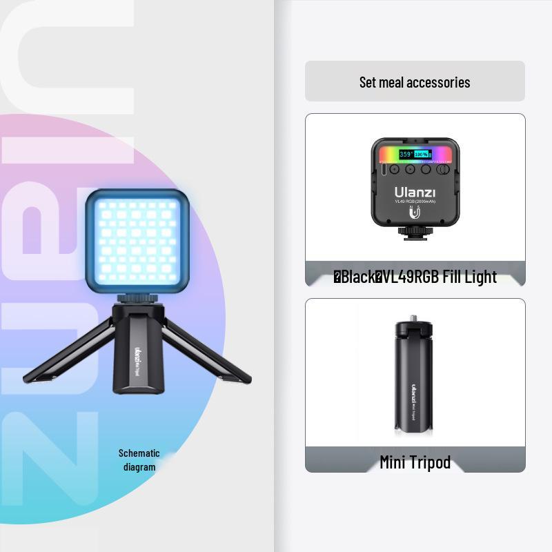 Ulanzi VL49 RGB Portable Mini Fill Light for Photography, Live Streaming, and Selfie Cameras
