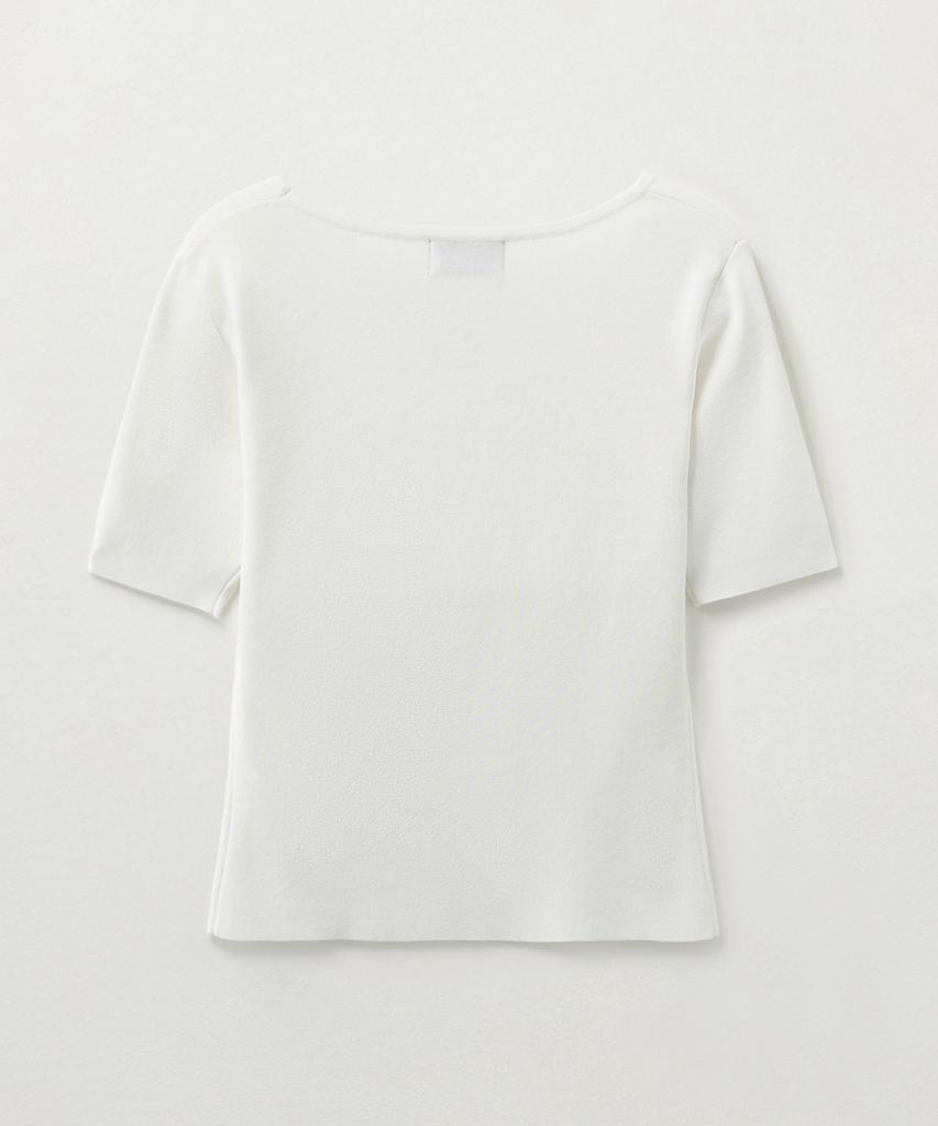 Seteo (W) Square Slim Fit Half Knit White