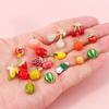 2Pcs Alloy Fruit Enamel Pendant Strawberry Grape Cherry Charms for Jewelry Making DIY Bracelet Handmade Craft Accessories