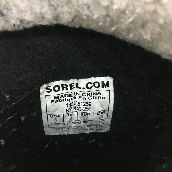 SOREL Leather Snow Boots with Liner Brown Size 23.0cm(USED)