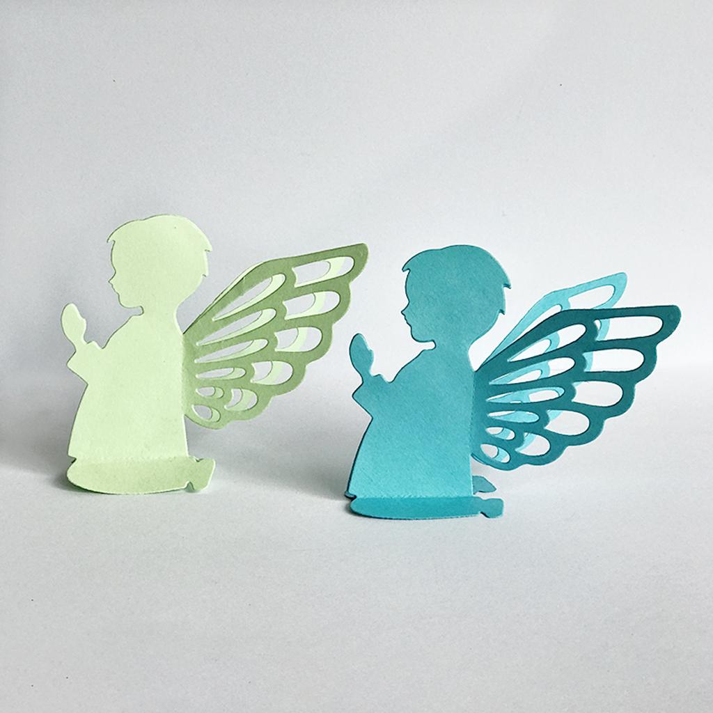 Fustella In Acciaio Per Scrapbooking – Forma Di Angelo 4,5x8,2 Cm – Per Goffratura E Taglio Su Carta, Cartone, Ideale Per Biglietti Natalizi