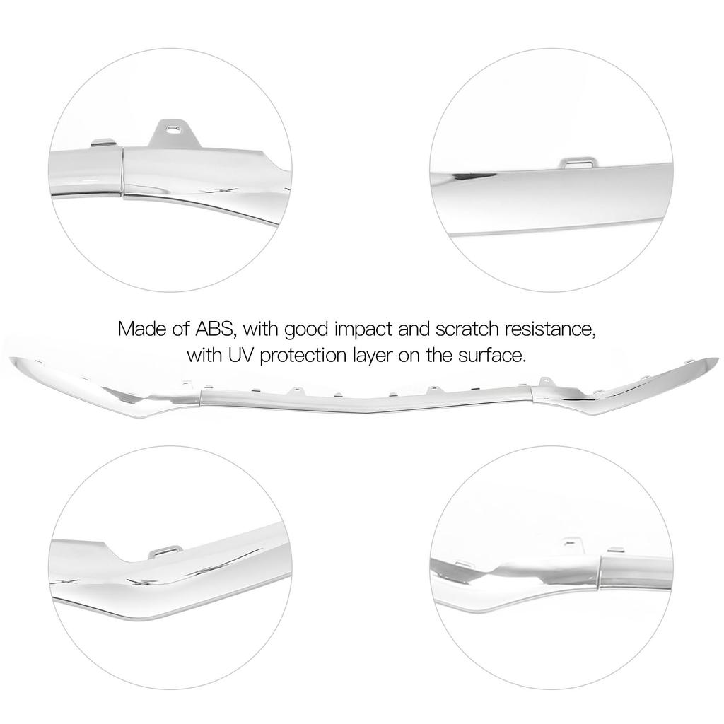 3pcs Gloss Chrome Front Bumper Lower Trim Replacement for Mercedes‑Benz E‑Class W212 AMG Line Facelift 2014‑2016