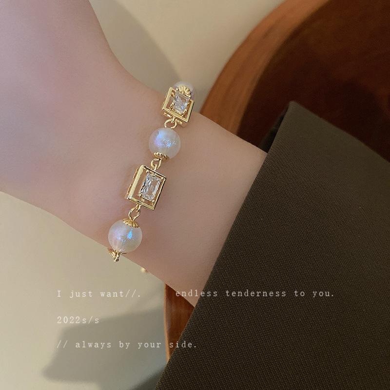 Punk Heavy Metal Big Thick Chain Bracelet Set Women Retro Geometric Metal Twist Chain Bangles Bracelet Punk Zircon