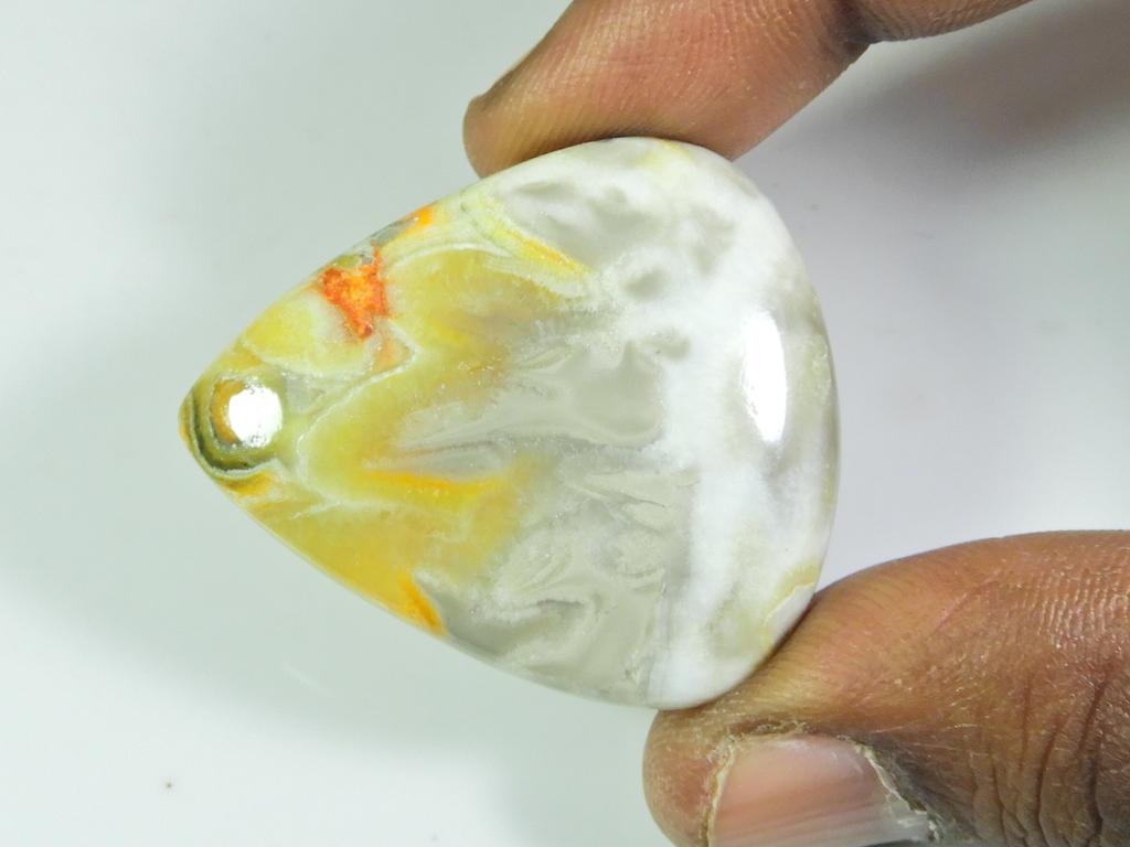 RARE!! Natural Bumble Bee Jasper Pear Cabochon Designer Gemstone 34X49MM ET-88