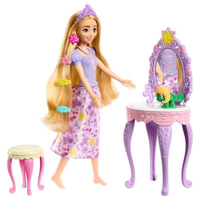 Mattel Principesse Disney Rapunzel Comodino [Bambola per Vestire] [Set Gioco con Accessori] [Età 3+] [Regalo] HLX28