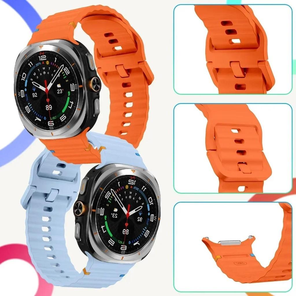 Cinturino originale per Samsung Galaxy Watch Ultra 2025, cinturino in silicone per Galaxy Watch Ultra/7 6 5 4 44mm 40mm 4/6 Classic Band