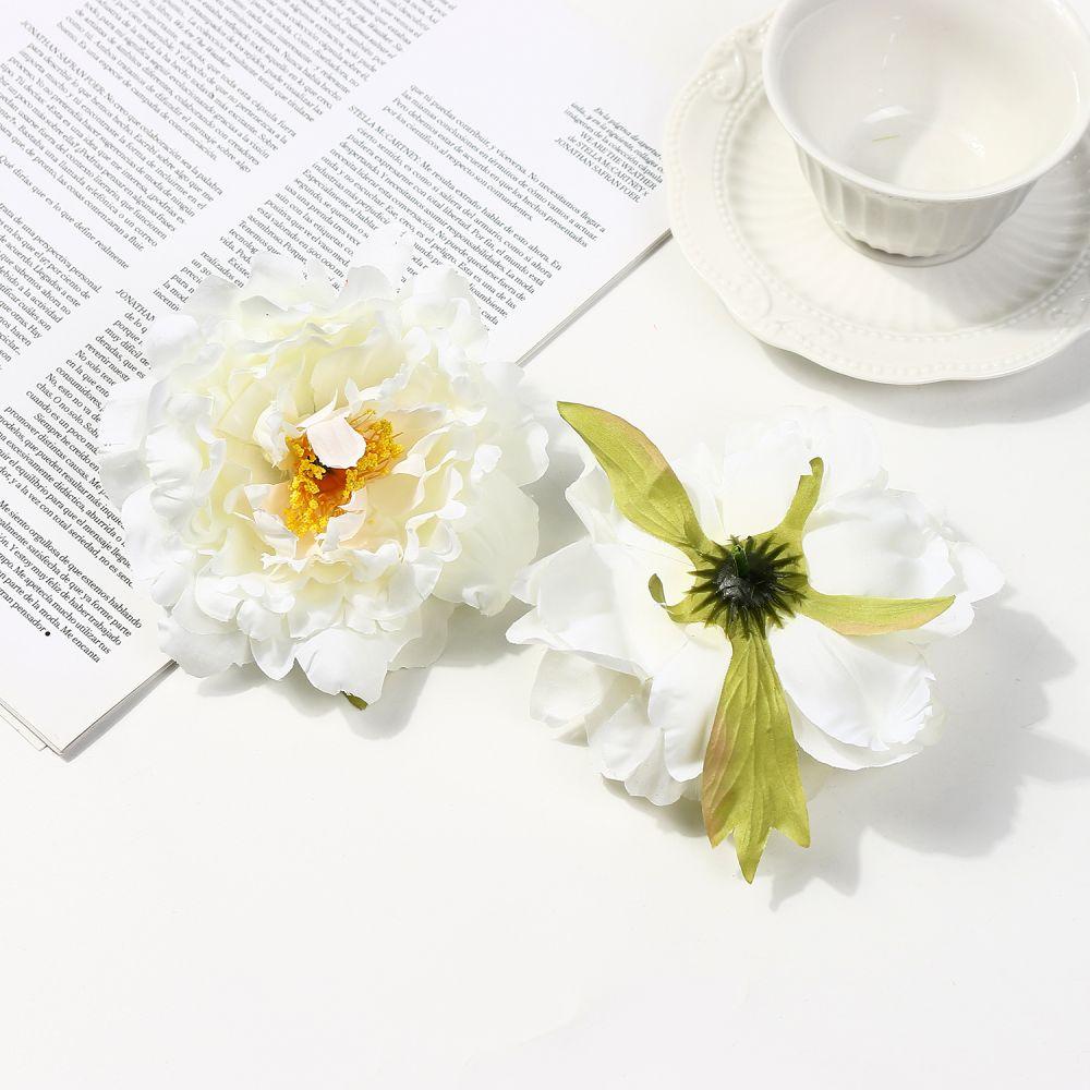 2/5Pcs 12cm Peony Artificial Silk Flowers Heads for DIY Wreath Gift Box Scrapbooking Wedding Home Party Decora Craft Fake Flower
