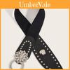 Fashion Women Metal Waist Belt With Flower Water Drill Buckle For Dress And Coat Styling