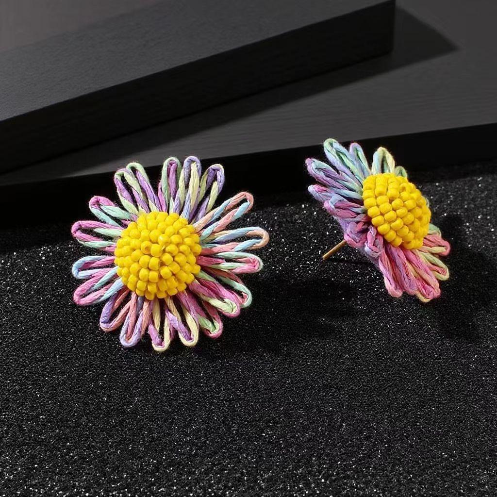 Серьги Lafite Flower 925 Высококачественные серьги с серебряной иглой Женские Бохо Украшения для Путешествий и Фотографии
