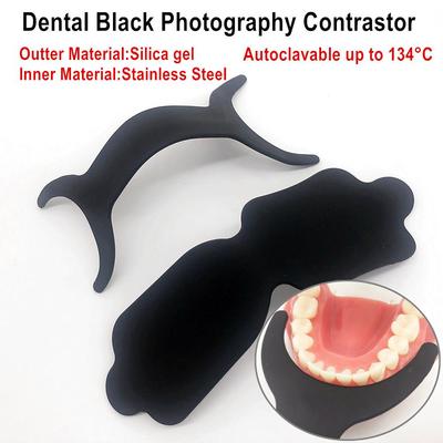 Dental Orthodontic Photographic Image Contrast Board Cheek Black Plate Contrasters Silicon Gel Materials Autoclavable Bendable Dentist Tools