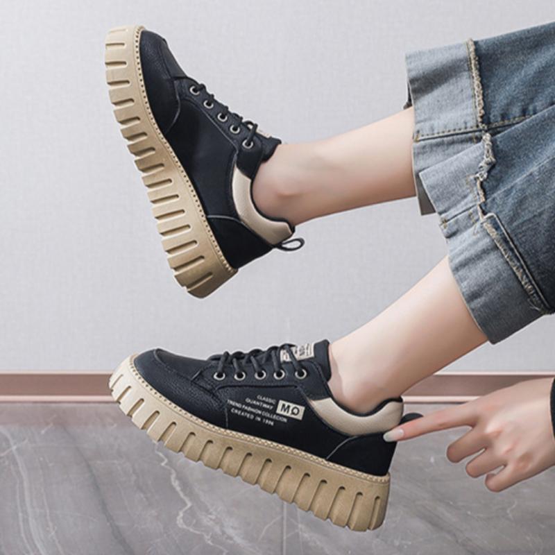 Spring Women's Shoes Breathable White Shoes Versatile Thick-soled Sports Shoes Casual Sneakers