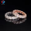 Elegant 4mm Round Moissanite Eternity Band in S925 Silver - Eye-Catching Commuter Style