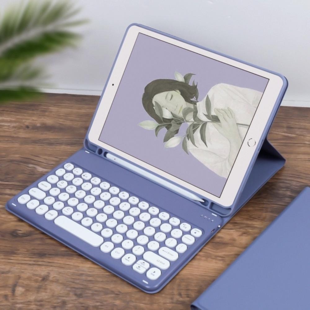 

Compatible iPad 11 Pro 2025 Bluetooth Keyboard Case with Round Cap and Leather Cover for iPad 10.2 iPad 10.2 (7th/8th/9th Gen)