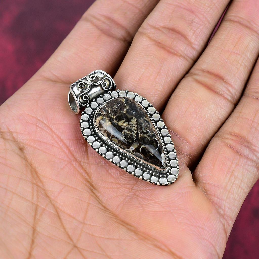 Turtella Anhänger, 925 Sterlingsilber Anhänger, Handgefertigter Edelsteinanhänger Schmuck, Geschenke für Ehefrau Brandneuer Anhänger