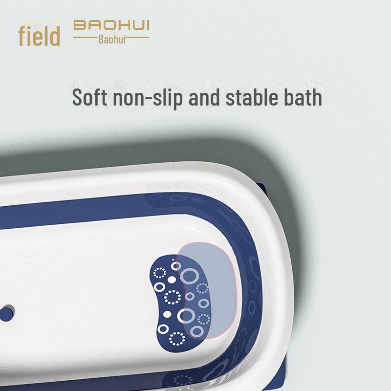 Foldable Newborn Baby Bath Tub: Convertible for Sitting or Lying Down at Home