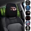 Funny Cartoon Car Headrest Covers, Universal Breathable Elastic Seat Neck Pillow Protector, Halloween Spooky Auto Interior Decor