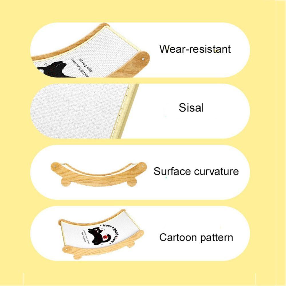 Wear-resistant Cat Scratching Board Wooden Cat Rocking Chair  for Cats Dogs
