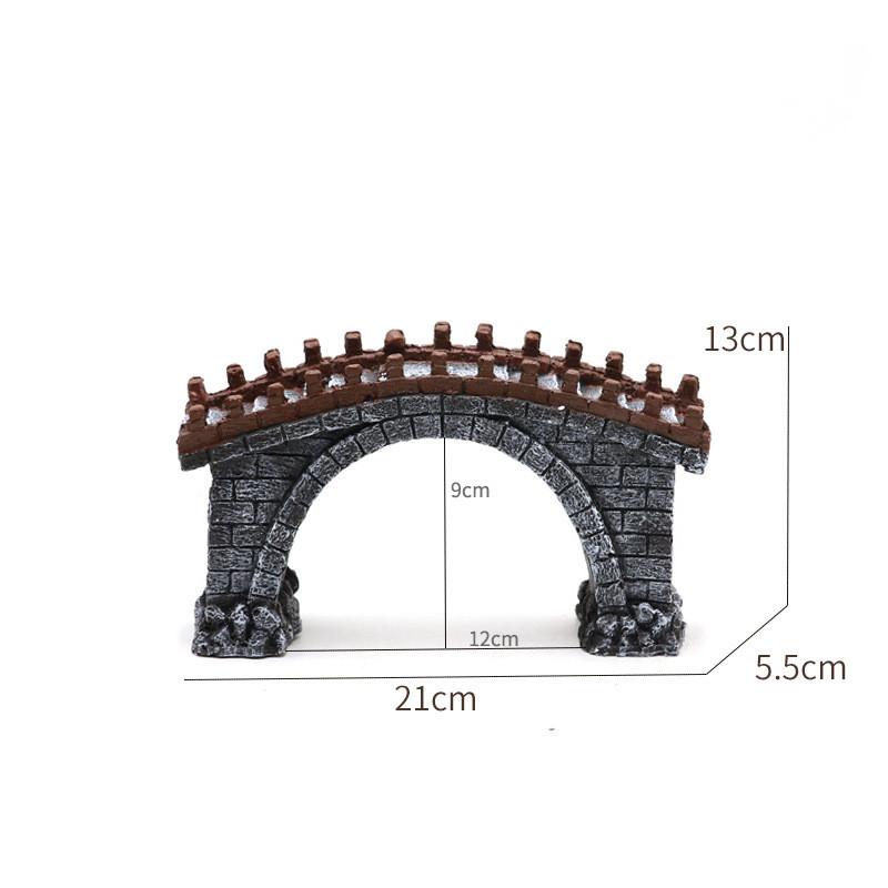 

Aquarium Ornaments Artificial Bridge Resin Fish Tank Ornament Artificial Landscaping Bridge For Desktop Fish Tank Aquarium Decor