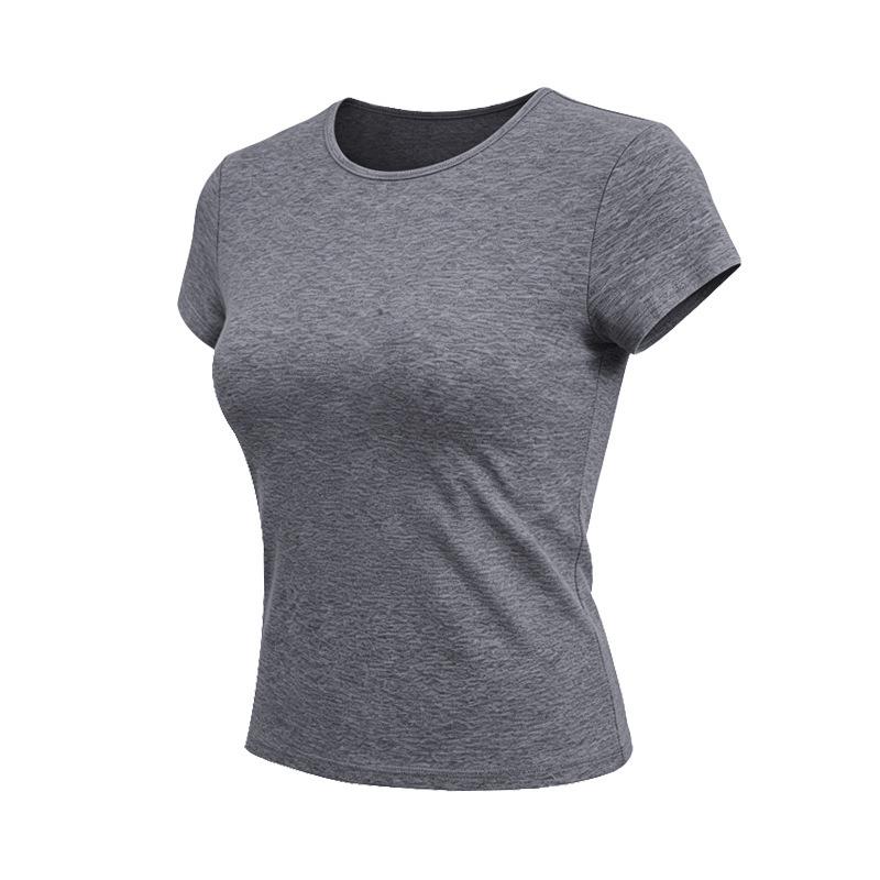 Korean Style Round Neck Short Sleeve Yoga Top - Skin-Friendly & Versatile for Spring/Summer