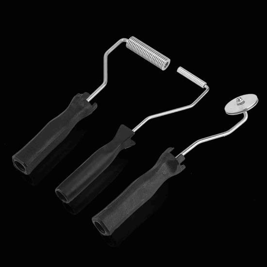 Aluminum Alloy Fiberglass Bubble Laminating Roller ABS Handle for GRP FRP Resin Work (3pcs/set)