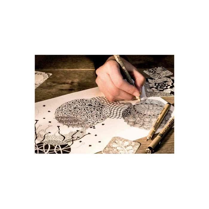 Feutre - SAKURA - PIGMA MICRON 03 - Rouge - Pointe fine 0,35 mm - Encre permanente